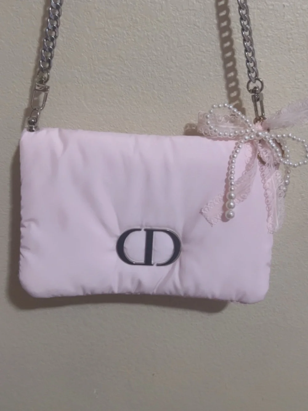 Dior Pale Pink CD Logo Cosmetic Pouch